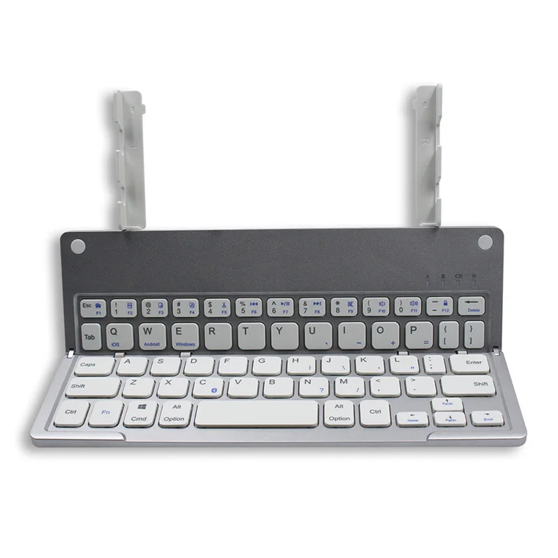 Foldable Wireless Portable Bluetooth Keyboard with Stand Holder,Pocket Size Ultra Slim For iPad,iPhone, Laptop,and Smartphones