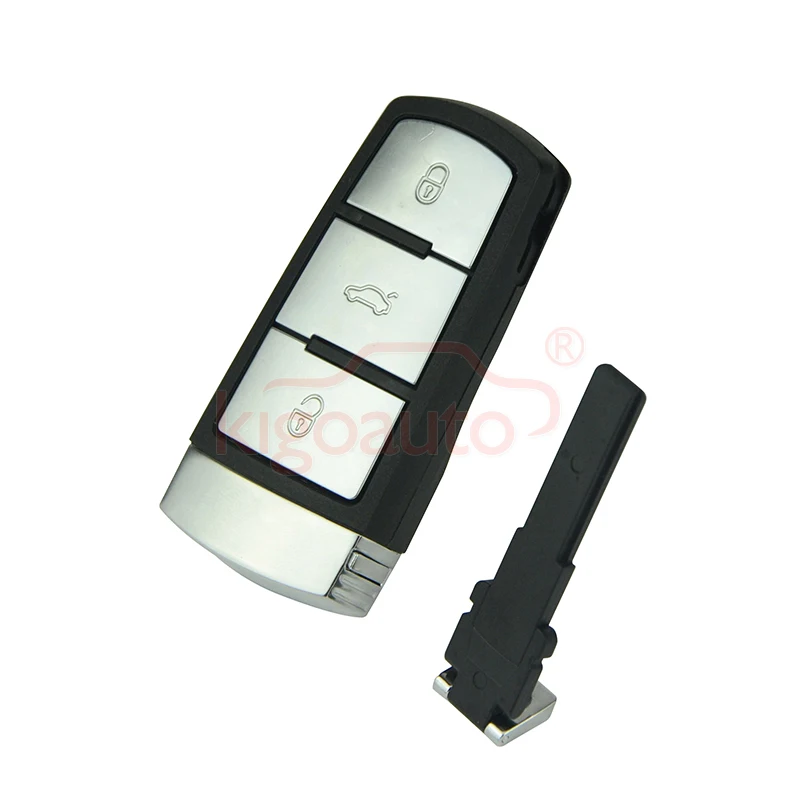 Kigoauto 2pcs Smart Key 3C0 959 752 BA ID48 Chip 3button 434Mhz For VW Magotan Passat CC 2005 2006 2007 2008 2009 2010