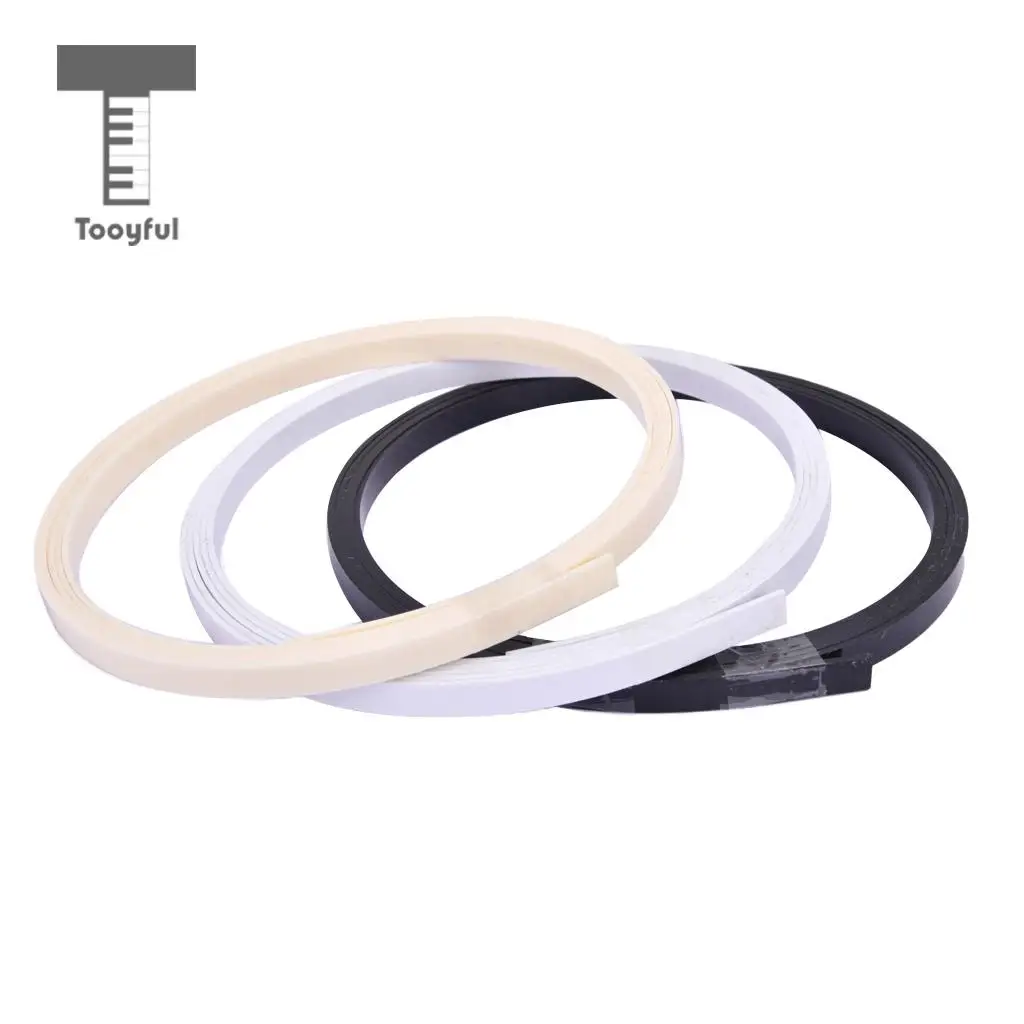 3Pcs ABS Plastic Binding Purfling Strips Edge Trim Inlay Body Project for Guitar Bass Ukulele Perfect Accessories 165cm