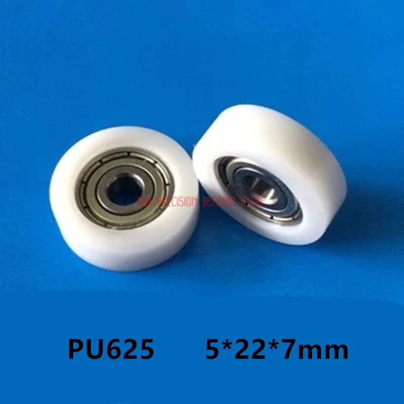 Sale Limited Plastic Bearing Nylon Wheel Roller Pulley 10 Pcs 5x22x7mm Embedded 625 Groove Ball Bearings 5*22*7mm Guide