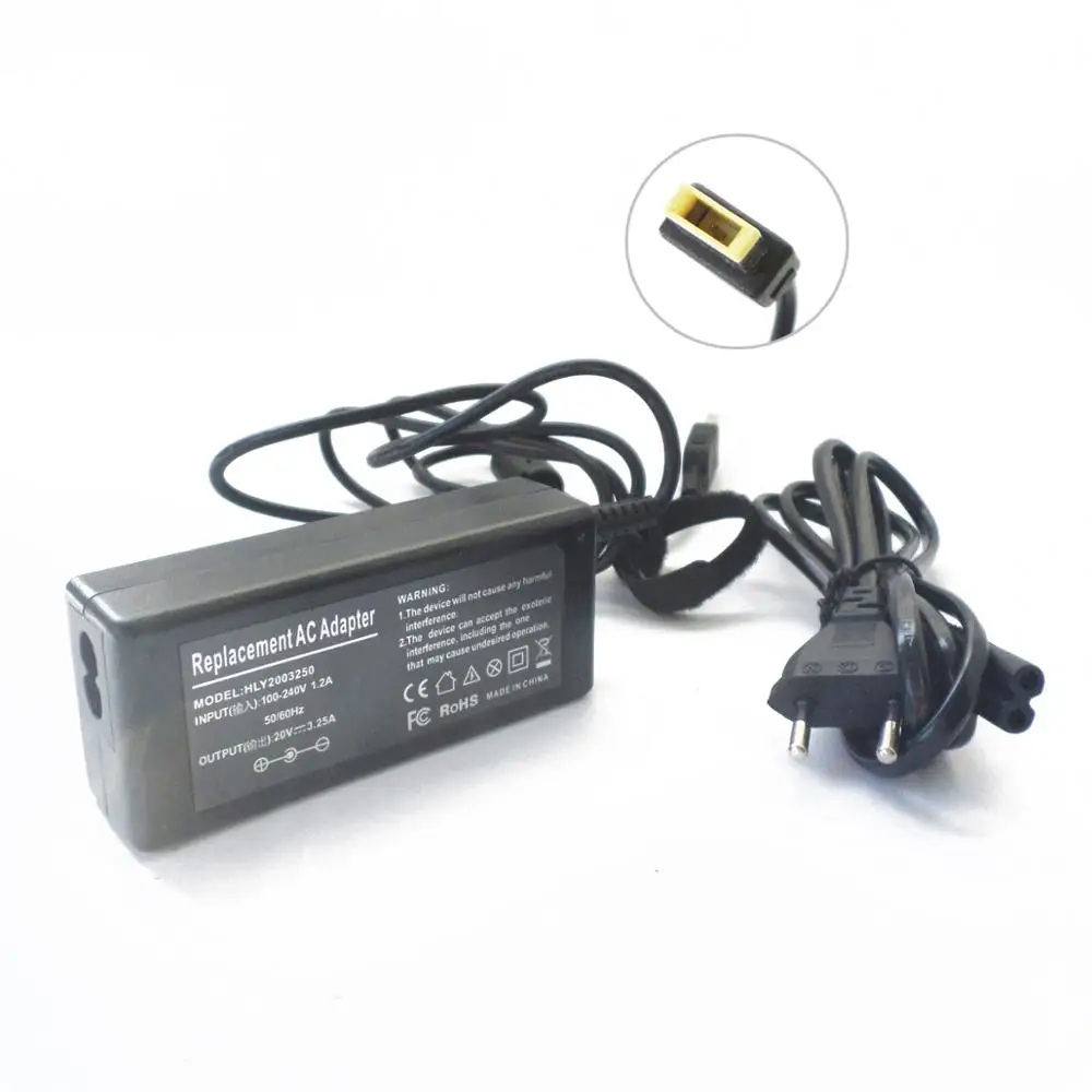 

NEW Power Charger For Lenovo IdeaPad U330p U330T S210 S310 U430P For ThinkPad T540p 20BFCTO1WW 20BE004ECA 20V 3.25A AC Adapter