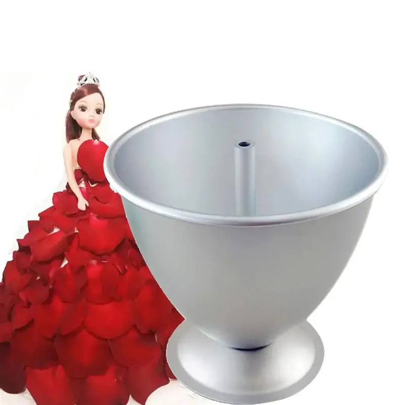 Creative Aluminum Alloy Cake Pan 8 Inch Cake Mold Decorative Semicircle Princess Doll Dress Cake Pan Cake Baking Pan