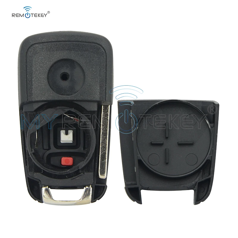 Remtekey 20873621 Flip key shell 2 button with panic OHT01060512 for Chevrolet Equinox Sonic 2010 2011 2012 2013 2014 2015