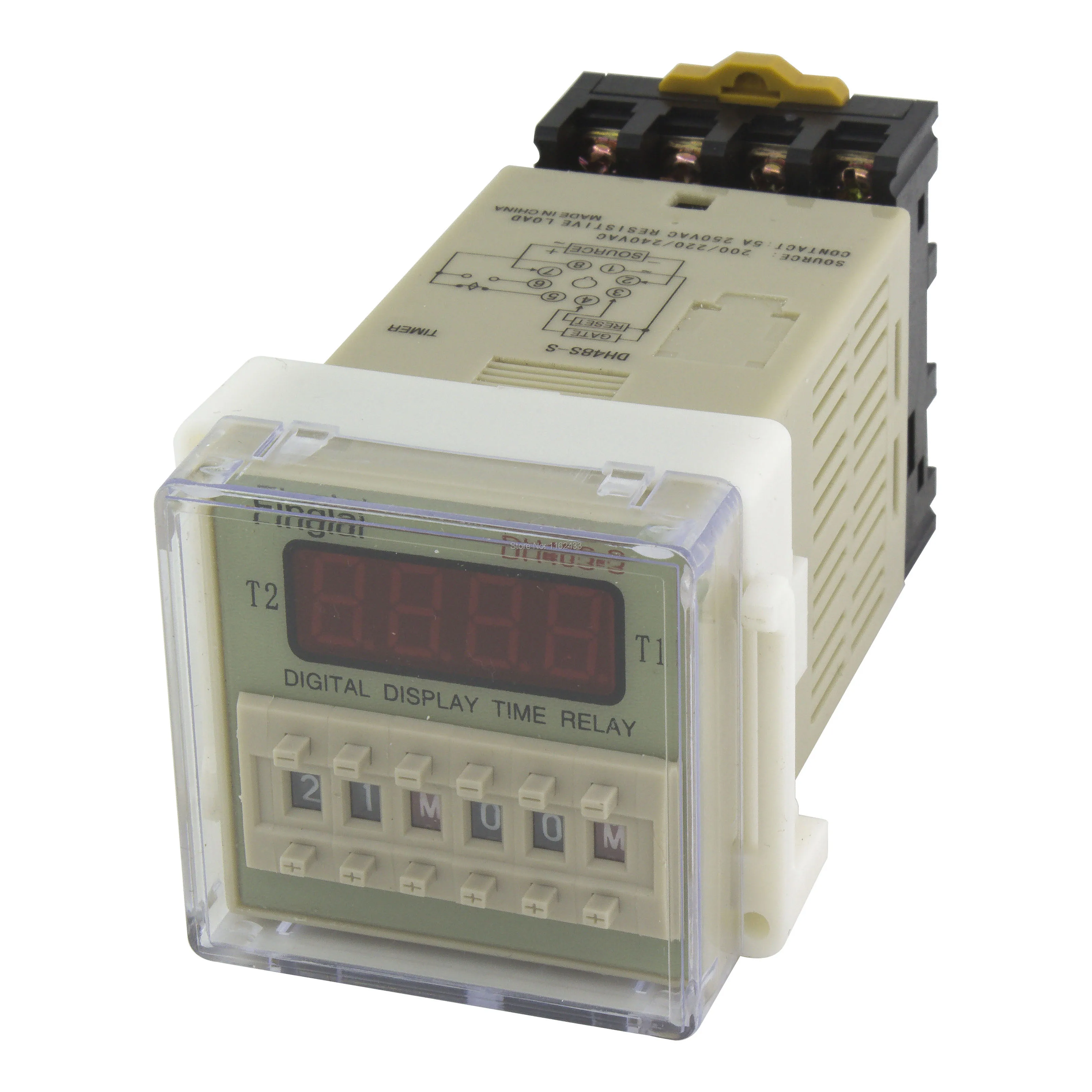 DH48S-S repeat cycle SPDT time relay with socket DH48S series delay timer with base AC 220V 110V AC/DC 24V 12V