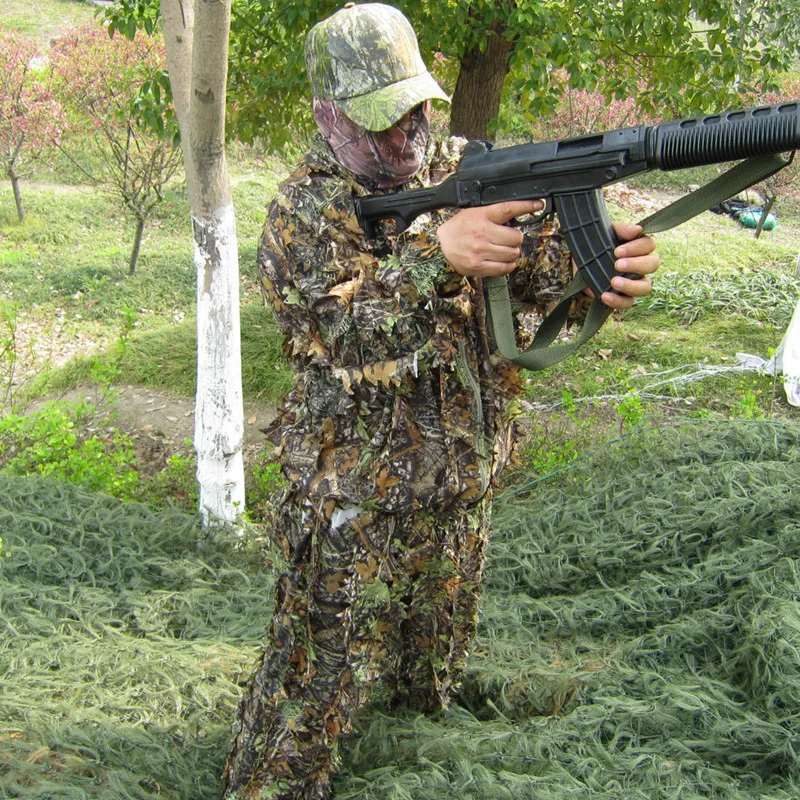 

Field Training Sniper Shooting Camouflage Hidden Ghillie Suits Fans Outdoor Hunting Camping Bird Watching Shirt + Pants