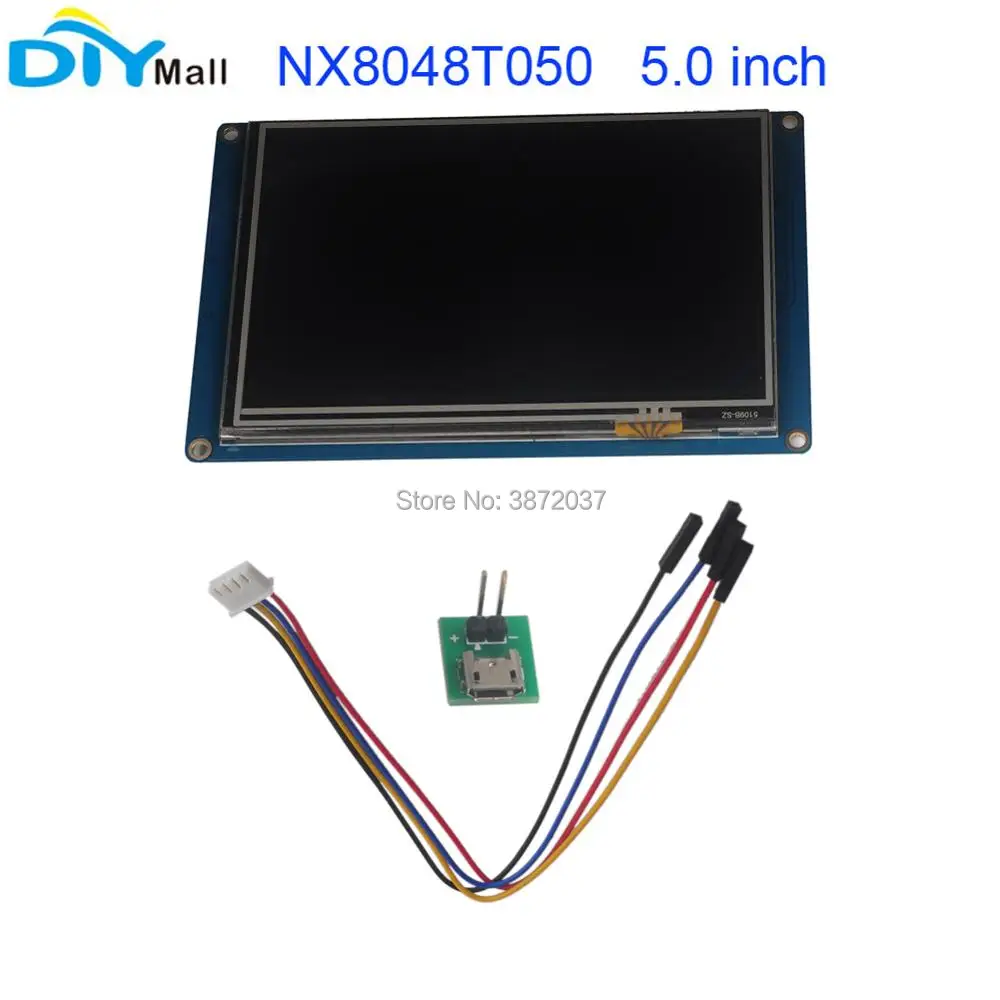 

Nextion 5.0" TFT 800x480 NX8048T050 HMI Resistive Touch Screen UART Smart Display Module for Arduino Raspberry Pi ESP8266