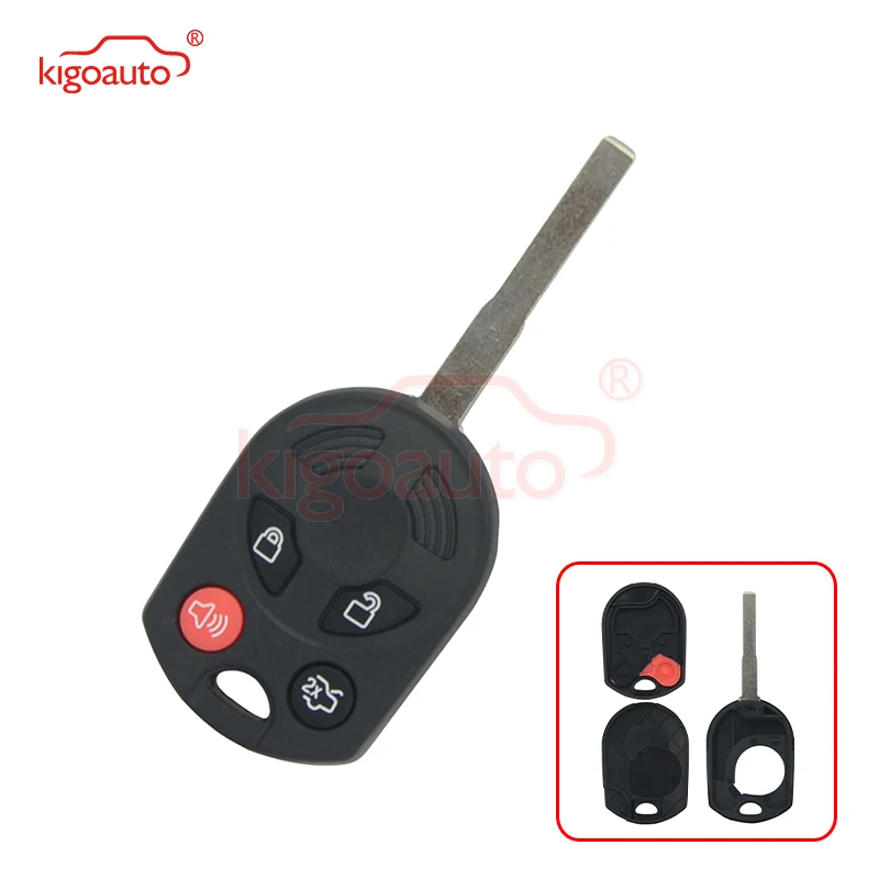 

Kigoauto OUCD6000022 Remote Car Key Case Shell HU101 Uncut 4 Button for 2013 Ford Focus