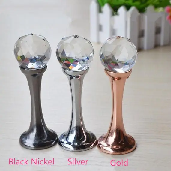 Crystal Wall Hooks Decorative Coat Hooks Wall Hooks Hat Hangers Clear Glass Hangers Silver Gold Black Nickel Curtain Tie Back