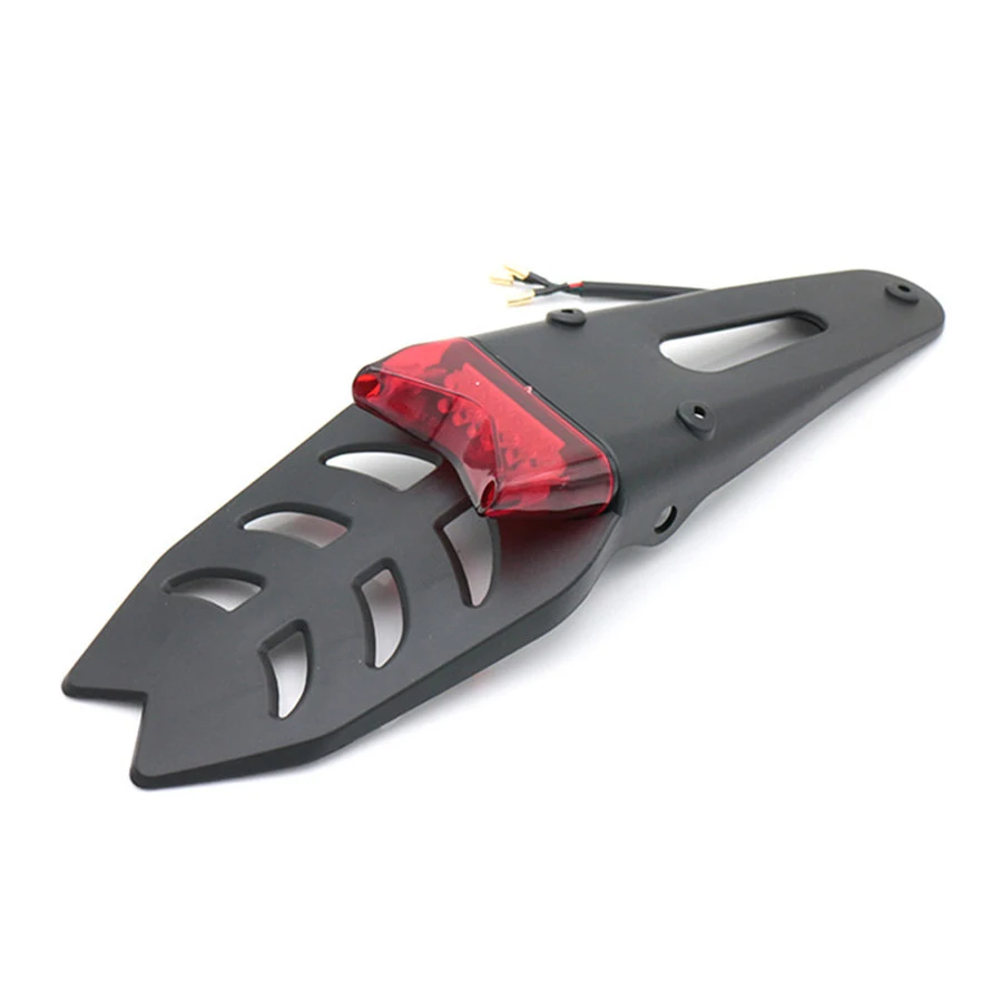 

Universal Porous Motorcycle Rear Fender with Tail Brake Turn Signal Light Concave LED recessed taillight