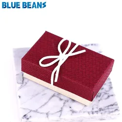 new 1pc Square jewelry organizer box Engagement Ring For Earrings Necklace Bracelet Display Gift Box Holder Black red white navy