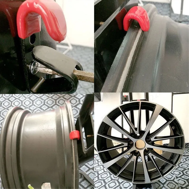 Car Wheel Fixed Plastic Wall Display Tire Reinforcement Tool Metal Display Frame Hook Decorative Wheel Hook