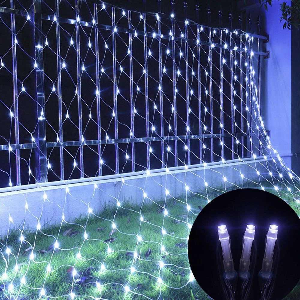 220V EU/US/UK/AU Curtain Icicle Christmas Lights Waterproof Fairy Light LED Net String Light Lamp For Outdoor Decoracion