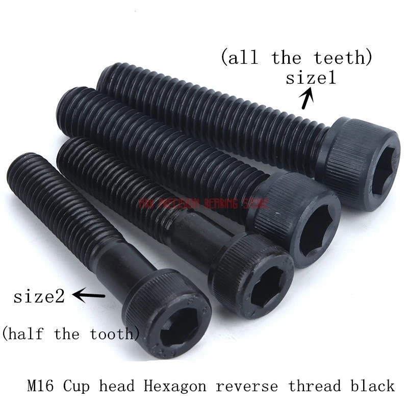 2025 Vis Screws For Laptops Parafusos 12.9 M16 Cup Head Hexagon Screw High Strength Alloy Steel Hexagonal Reverse Thread Black