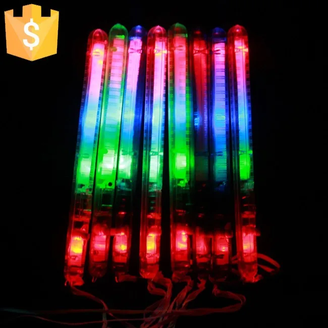 

Button Stwich Multi Colorful 7 modes Flashing LED Night Light Glowing Sticks for Music Party Event Free Shipping 80pcs