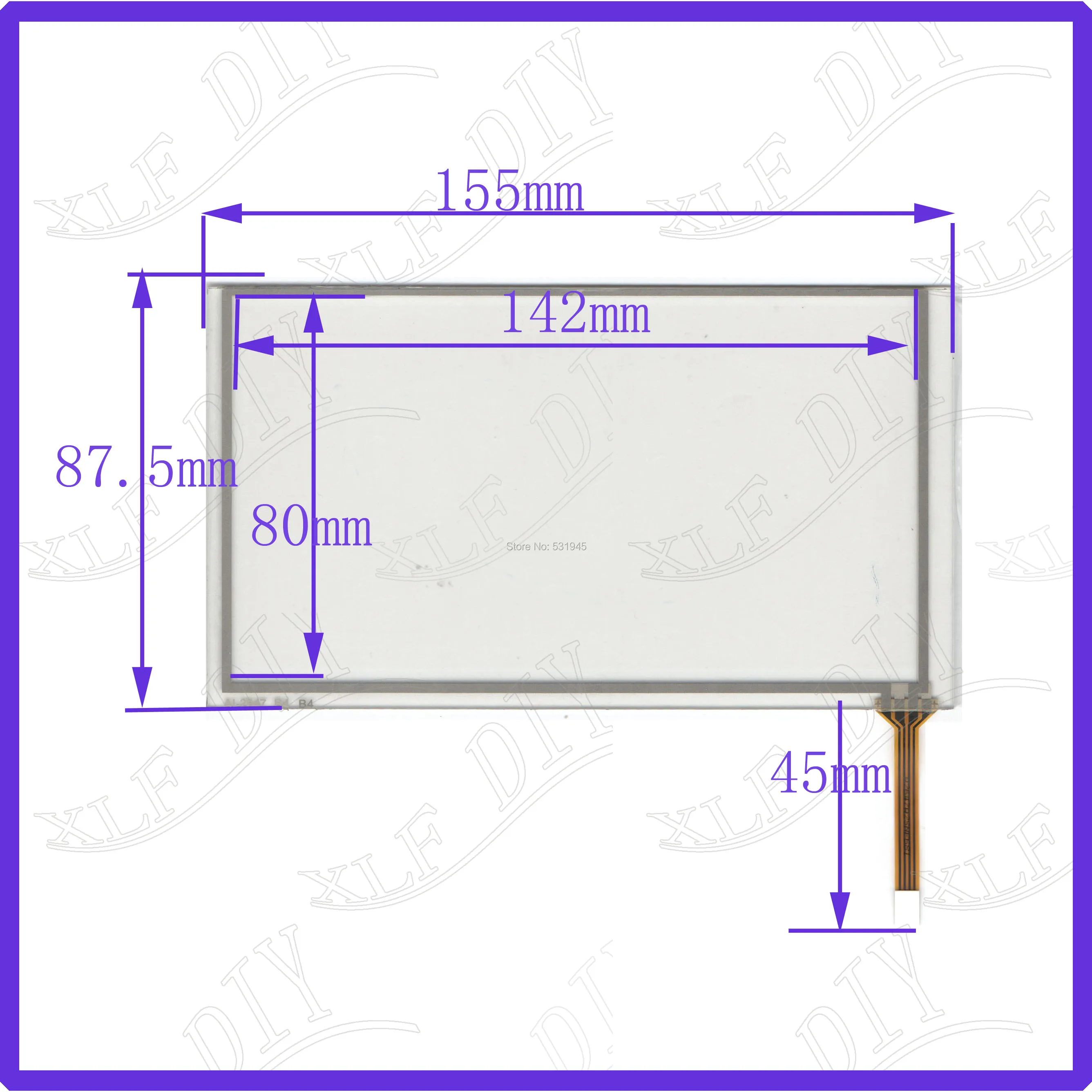 

ZhiYuSun 155*87.5mm 6.2inch touch screen 155mm*88mm resistance screen Digital general touch screen this is compatible