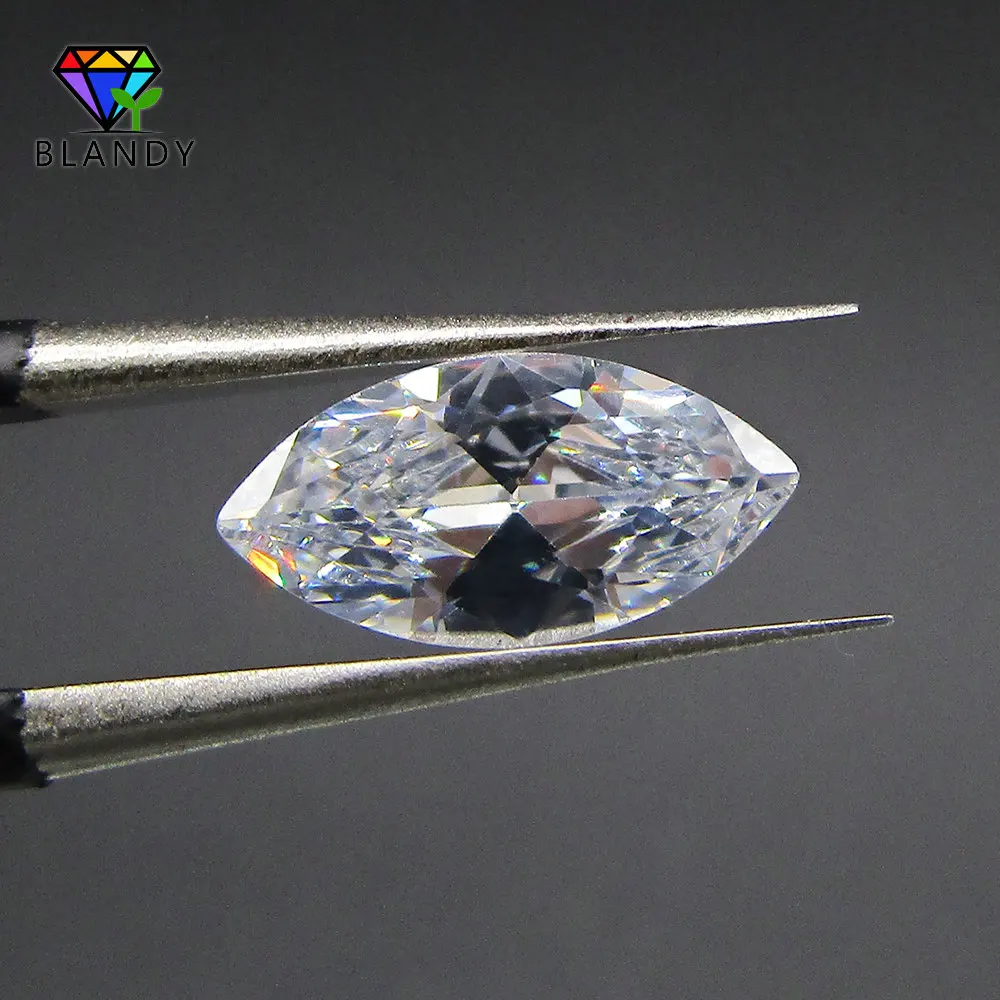 100pcs/lot Marquise Cut CZ Stone 5A 1.5*3mm-8*16mm 2*4mm 2.5*5mm 3*6m White Cubic Zirconia Stone Synthetic Gems For Jewelry