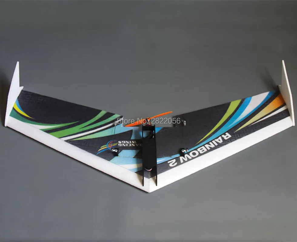 Kit de avión teledirigido EPP, modelo de avión DW HOBBY Rainbow Fly Wing 1000mm Wingspan Tail push version, Kit de avión teledirigido