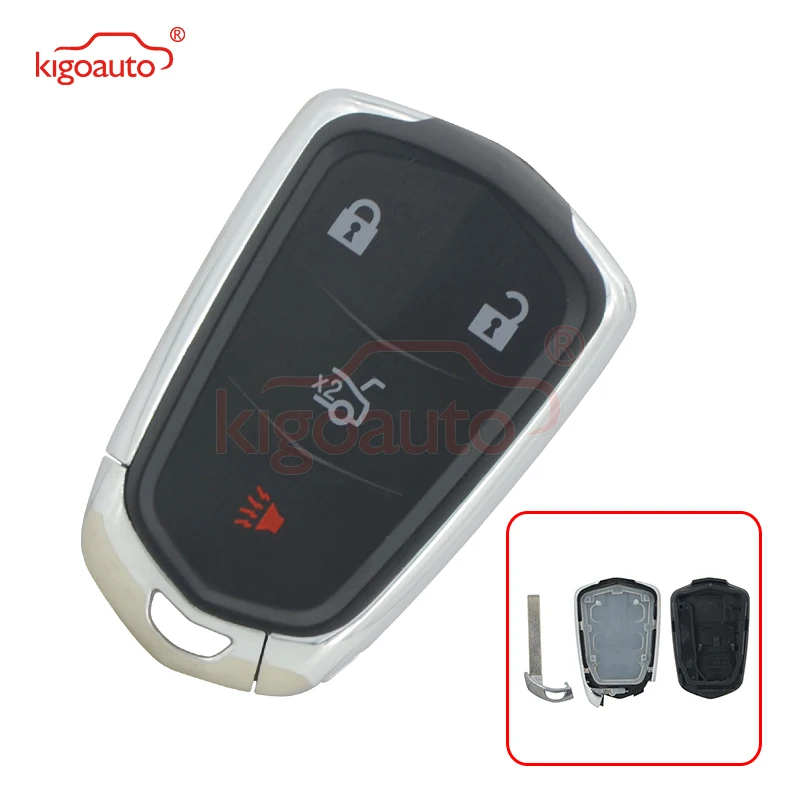 Kigoauto 13580811 Smart key shell 3+1 button for Cadillac  ATS CTS XTS HYQ2AB 2014 2015 2016 2017 2018