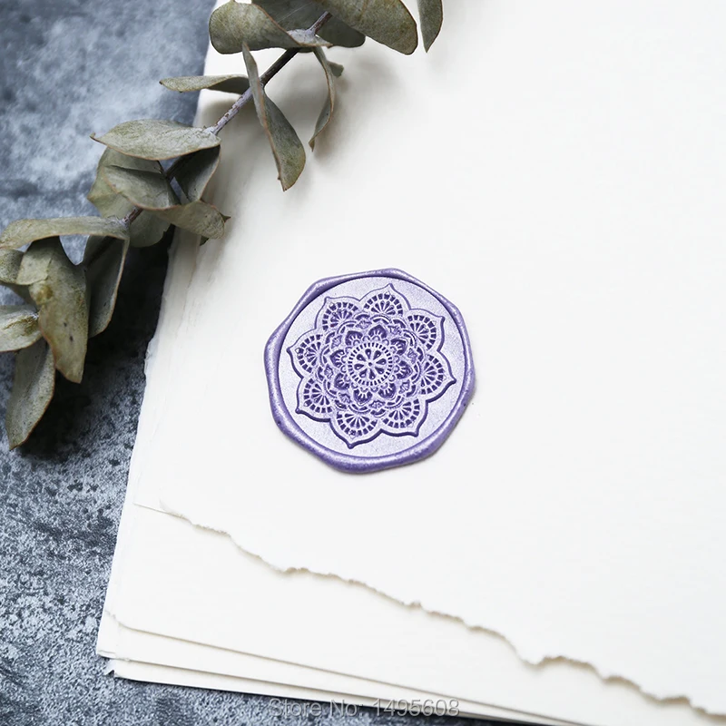 Mandalas wax seal stamp,Envelop wax sealing, Custom wedding seals,Seal gift Wax Stamp for florist, Scrap booking stamp