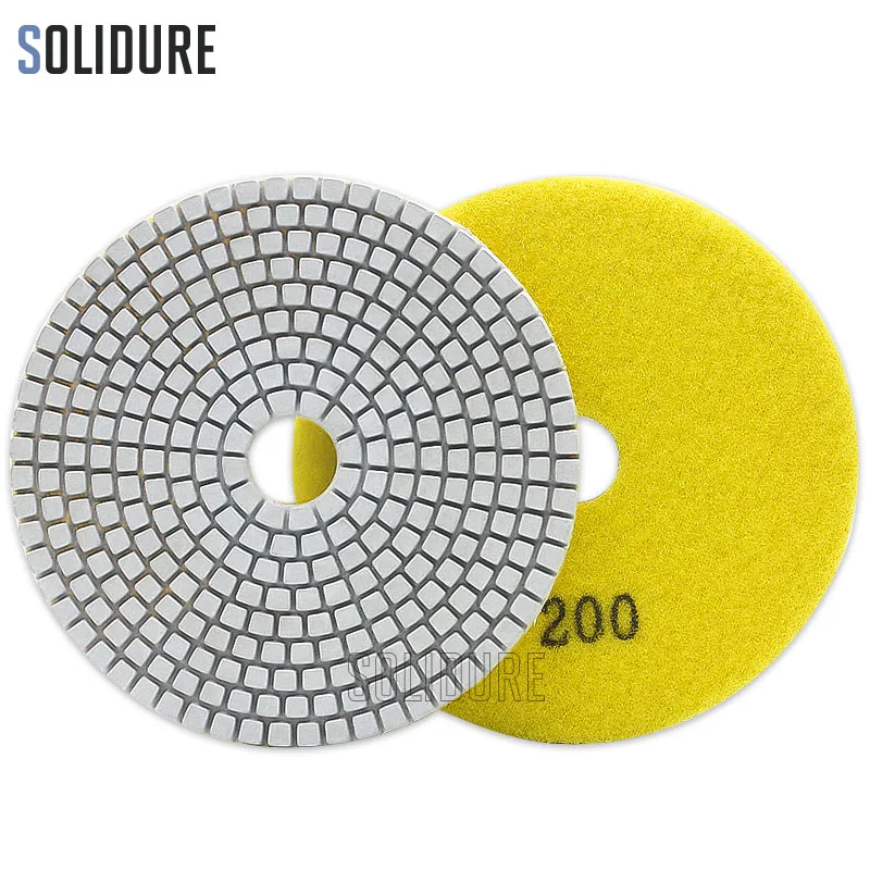 1 sztuk/partia zamówienie przez grit 125mm wet polish pad z 3.0mm grubość robocza do polerowania marmuru mokry beton granit tarcza szlifierska