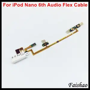 Bilashmart FaiShao BackShell Power Audio Jack Volume Button Flex Cable iPod Nano 6 6th Gen White Replacement