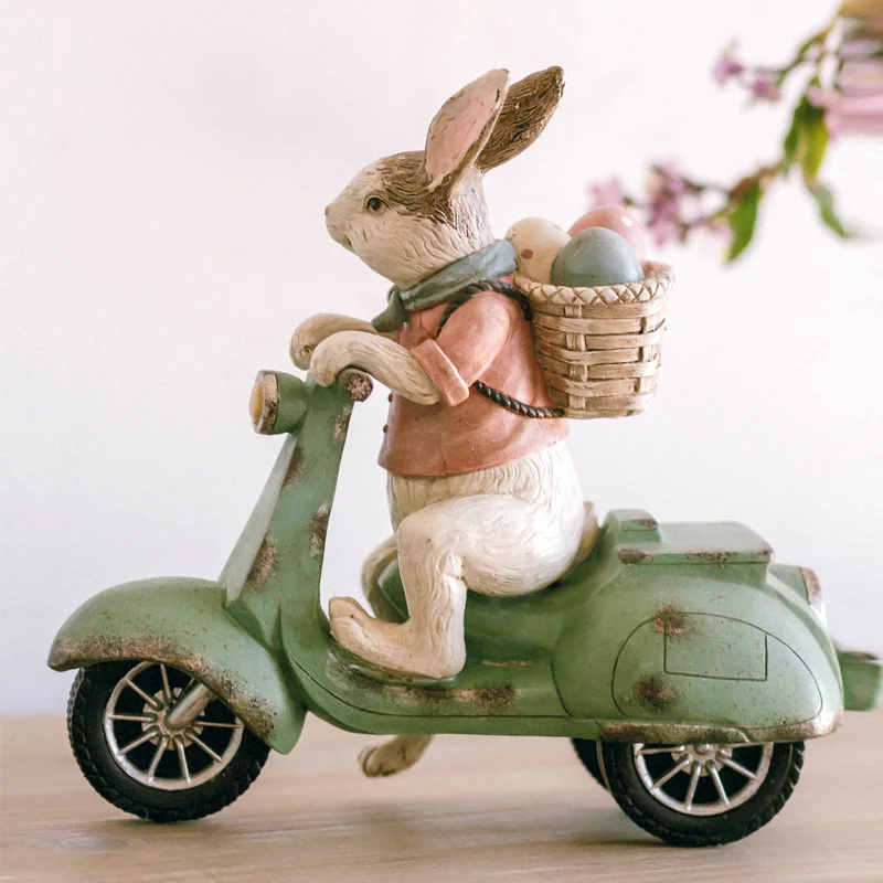 Rabbit Motorcycle Annie Rabbit Goods Furniture Display Rather Than Use Originality Living Room Ornament Resin