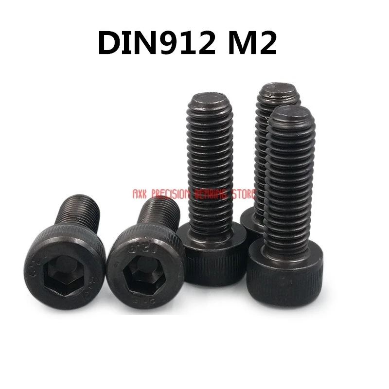 

2023 Din912 M2 Metric Thread Black Grade 12.9 Alloy Steel Hex Socket Head Cap Screw Bolts M2*(3/4/5/6/7/8/9/10/12/14/15~40) Mm