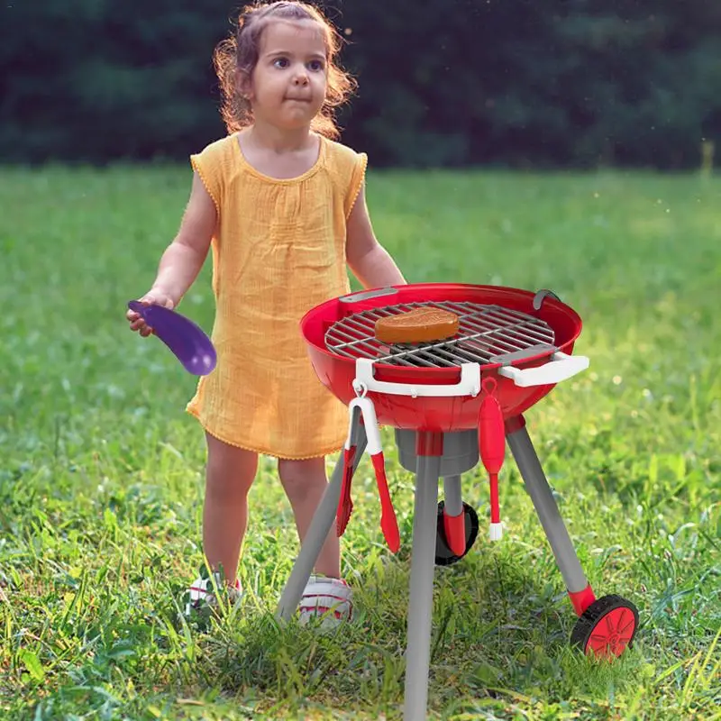 Juego de cocina de simulación para niños, juguete educativo para cocinar, barbacoa, comida, regalo para bebé, 1 Juego