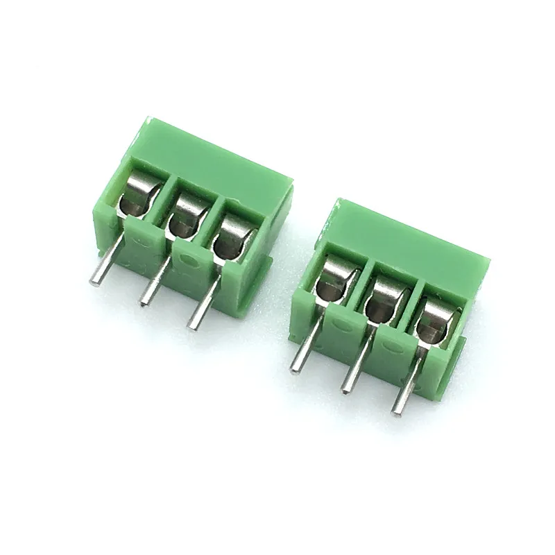 20pcs/lot KF350-3.5-2P KF350-3P Terminal 300V 10A Screw 2Pin 3Pin 3.5mm Straight Pin PCB Screw Terminal Block Connector 24-18AWG