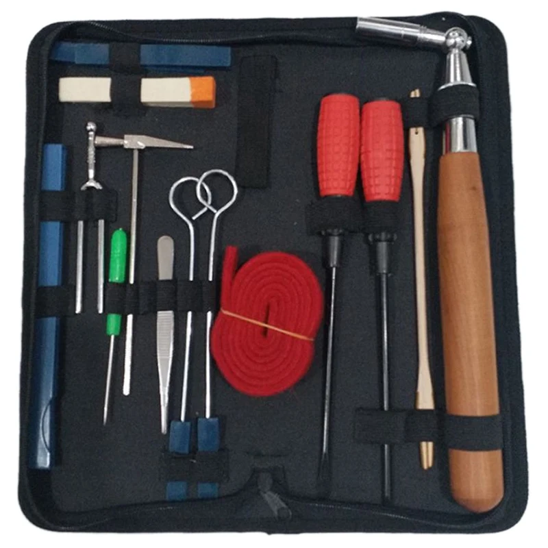 

New Professional Piano Tuning Kit Tuner Tools Set Piano Tuning Tool Wooden Handle Fixed Tuning Wrench With Bag