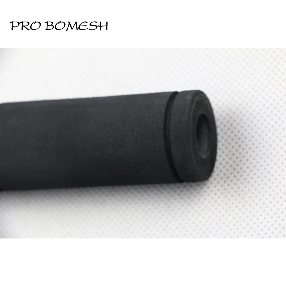 Pro Bomesh 4Pcs/Pack 12.5cm 16g Inner Diam 14.5mm EVA Rear Grip Split Grip Black DIY Fishing Rod Building Component Repair