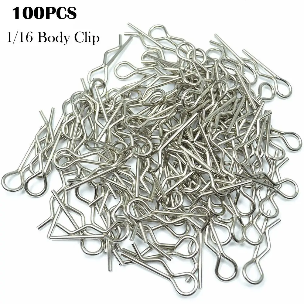 100PCS Stainless Body Shell Clip Pin For HSP RC 1/16 Car Buggy Truck HSP Vehicles