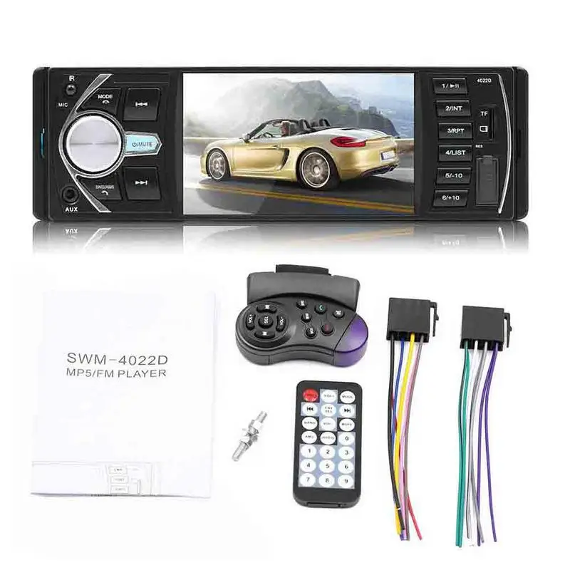 4.1 Double 1 DIN Car MP5 MP3 Player Bluetooth Touch Screen Stereo Radio  Camera