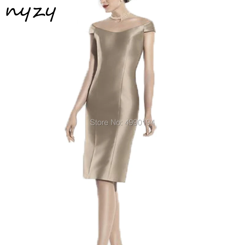 NYZY-ropa de invitados de fiesta de boda M125, trajes de Bolero de encaje, vestido madrina champán, vestidos de novio para madre de la novia, 2 piezas, 2019