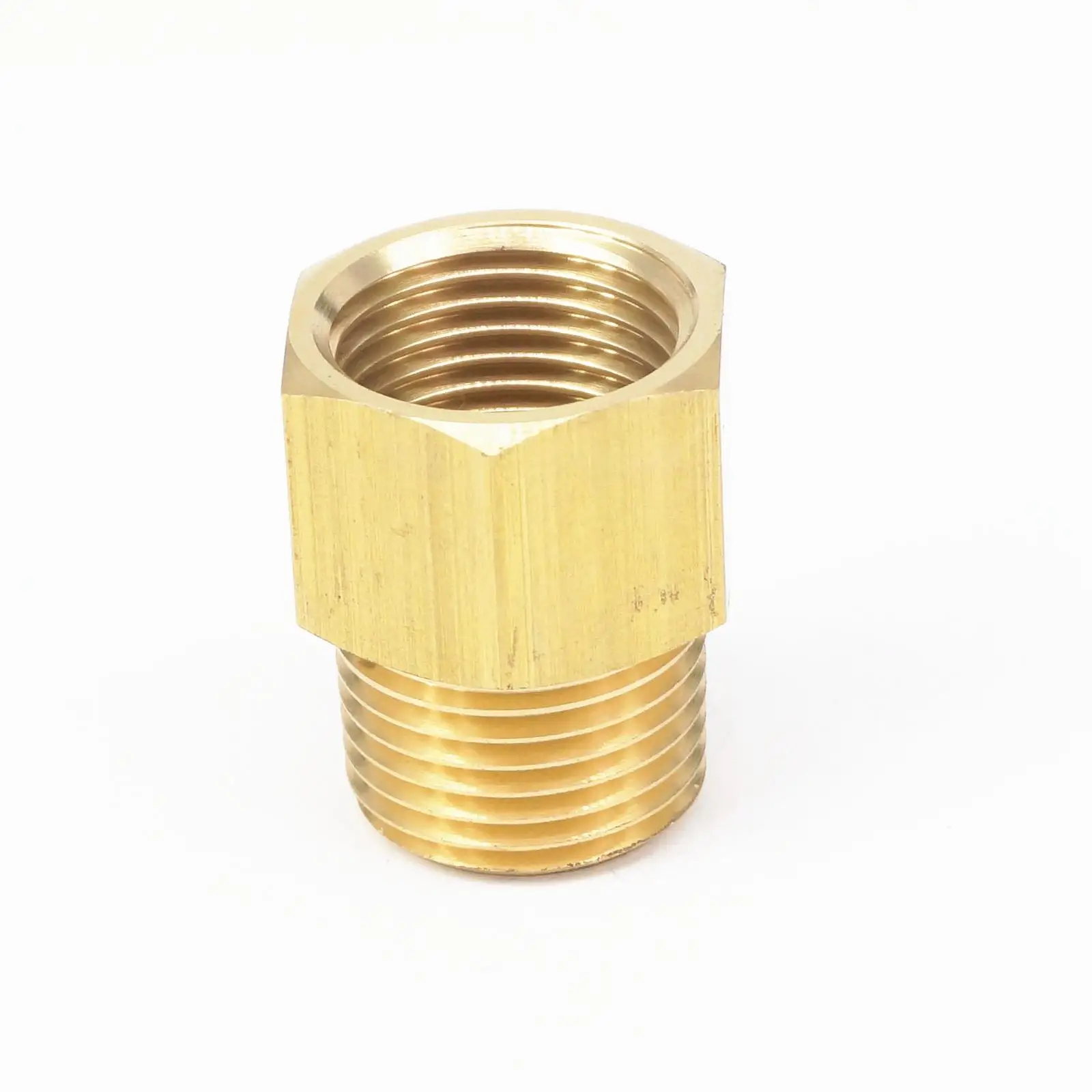 

1/2" BSPT Male x 1/2" NPT Female Brass Pipe Fitting Connector Adapter For Pressure Gauge Air Gas Fuel Water Pressure 229 PSI