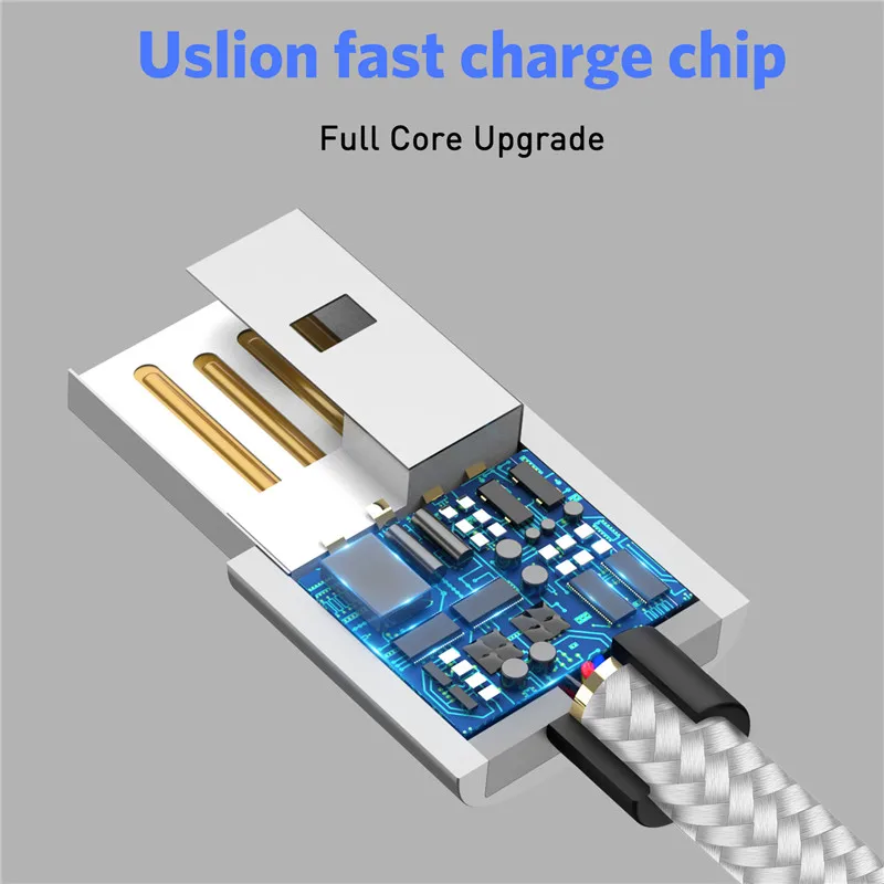 USLION Magnetic Cable Micro usb Type C Fast Charging Adapter Micro Type-C Magnet Charger For Iphone 13 12 Samsung S23 S9 xiaomi