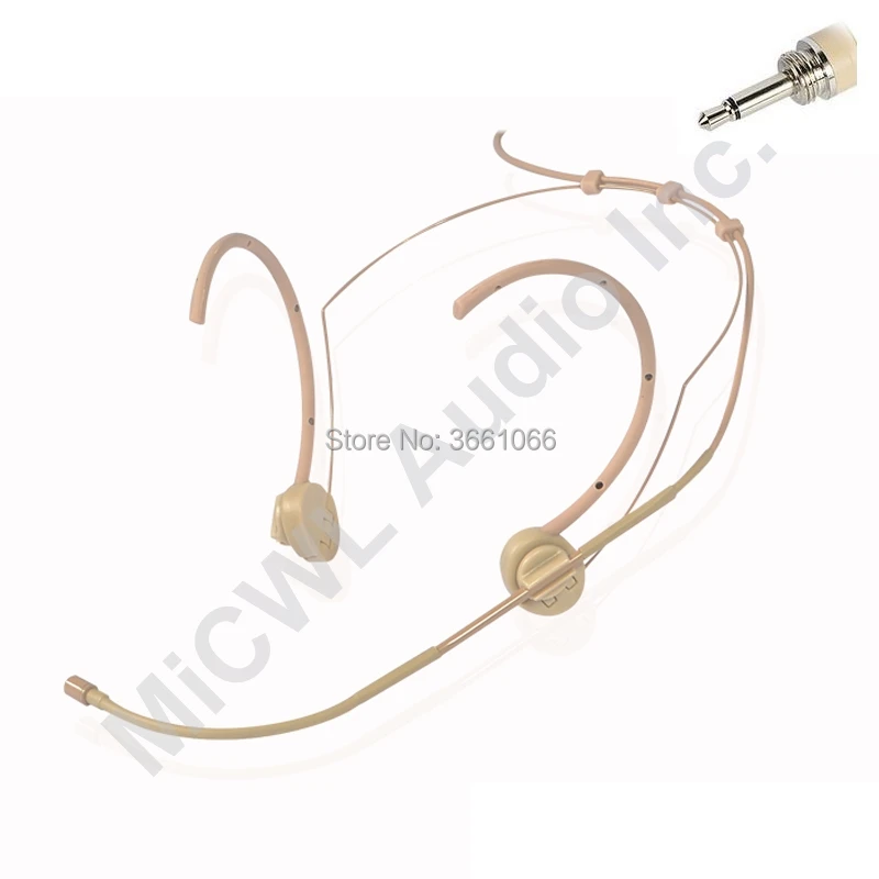 البشرة طوي المزدوج هوك رئيس ميكروفون سماعة الرأس ل SennHeiser G1 G2 G3 اللاسلكية 3.5 مللي متر قفل ستيريو Shure ULX SLX AKG