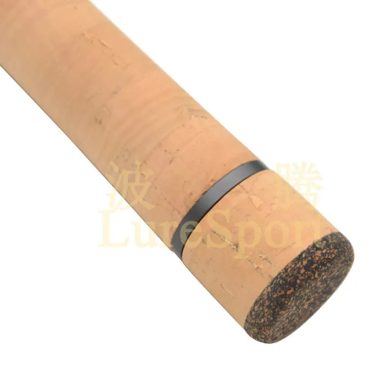 LureSport cork grip cork Butt Aluminun Ring Set Rod Building Component Cork Rod handle Repair Fishing Pole DIY Accessory