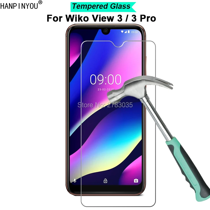 For Wiko View 3 / 3 Pro 9H Hardness 2.5D Ultra-thin Toughened Tempered Glass Film Screen Protector Protect Guard