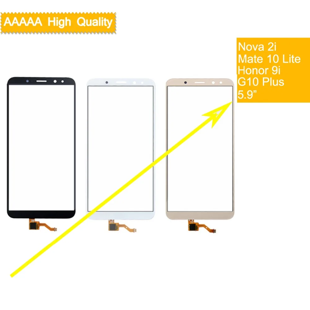 

10Pcs/Lot For Huawei Mate 10 Lite Honor 9i Nova 2i G10 Plus Maimang 6 Touch Screen Touch Panel Sensor Digitizer Front