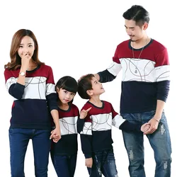 Family Matching Outfits New  Spring Autumn Mother Daughter Father Son Boy Girl Cotton Clothes Set Plus Size Family Clothing