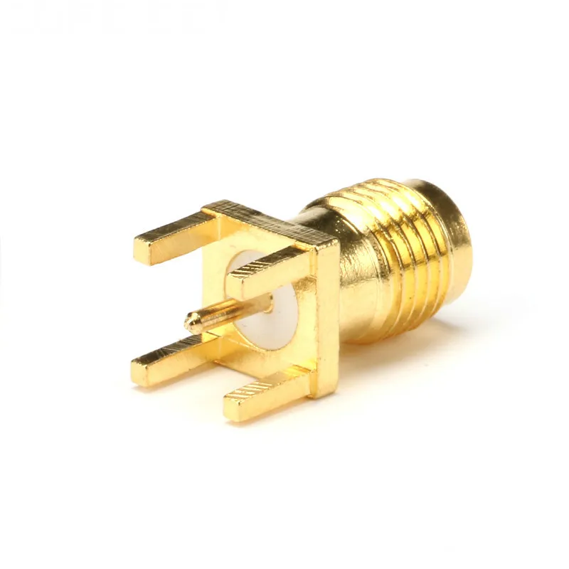 10Pcs/2pc SMA Female Jack Solder Nut Edge PCB Clip Straight Mount Gold Plated RF Connector Receptacle Solder 2/5/10Pcs