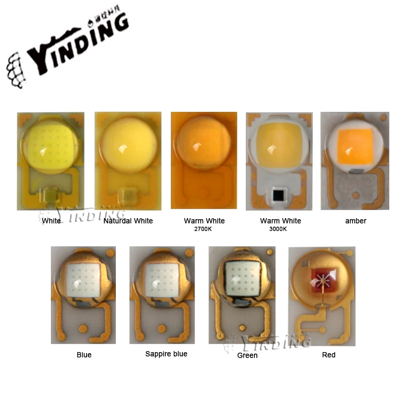 10PCS REBEL 3W Red/Green/Blue/Sappire Blue/amber/Warm/Neutral/Cold white light high power led lamp beads