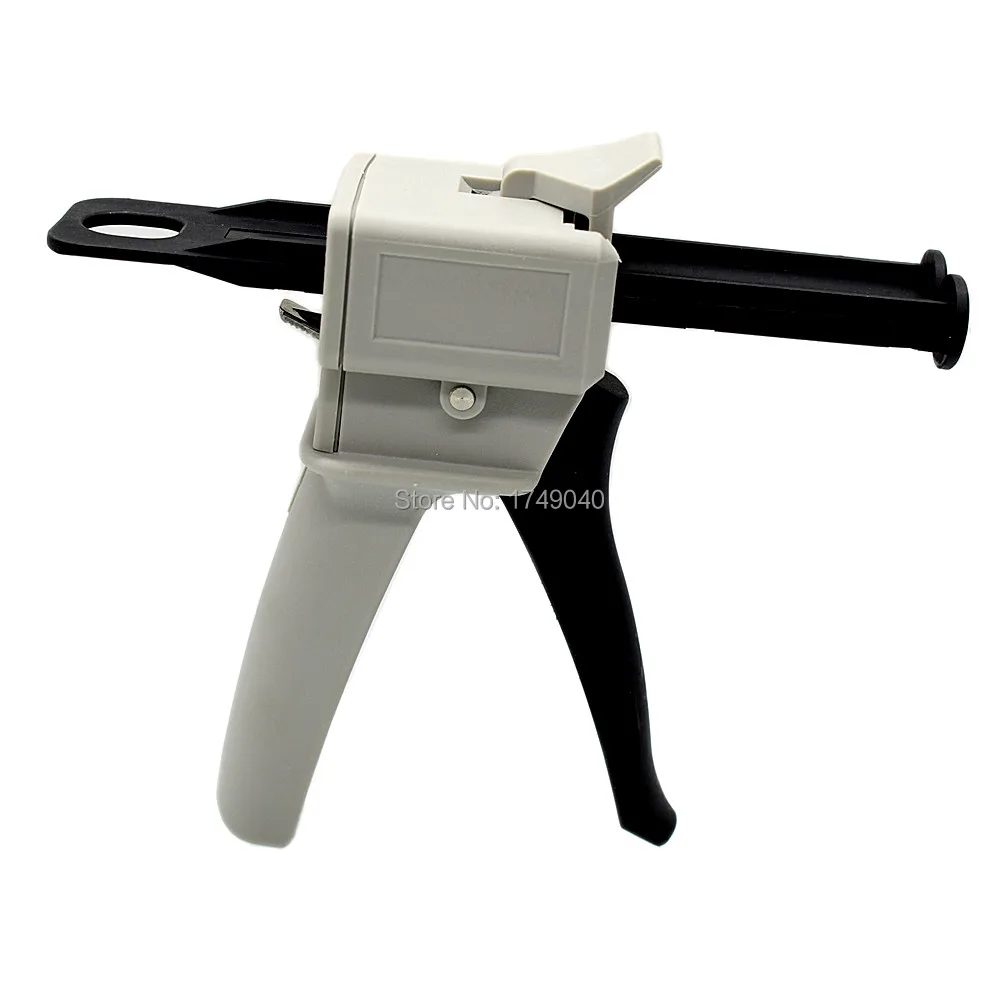 Glue Gun 50ml Two Component AB Epoxy Sealant Glue Gun Applicator Glue Adhensive Squeeze Mixed 1:1 Manual Caulking Gun Dispenser