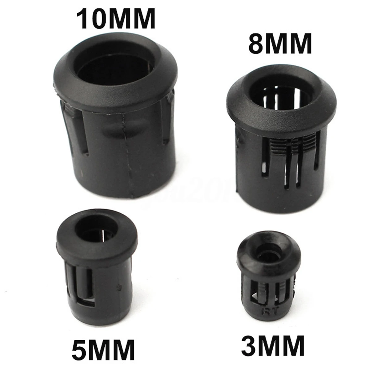 5pcs/set New 3mm~10mm LED Black Plastic Lamp LED Diode Holder Black Clip Bezel Mount