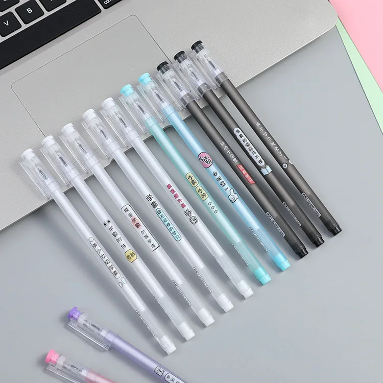 Hersteller Direkt Kreative Transparent PA Gel Stift Niedlichen Cartoon Schreibwaren mit die Wort Gemalt Wasser-Auf Wasserbasis Stift