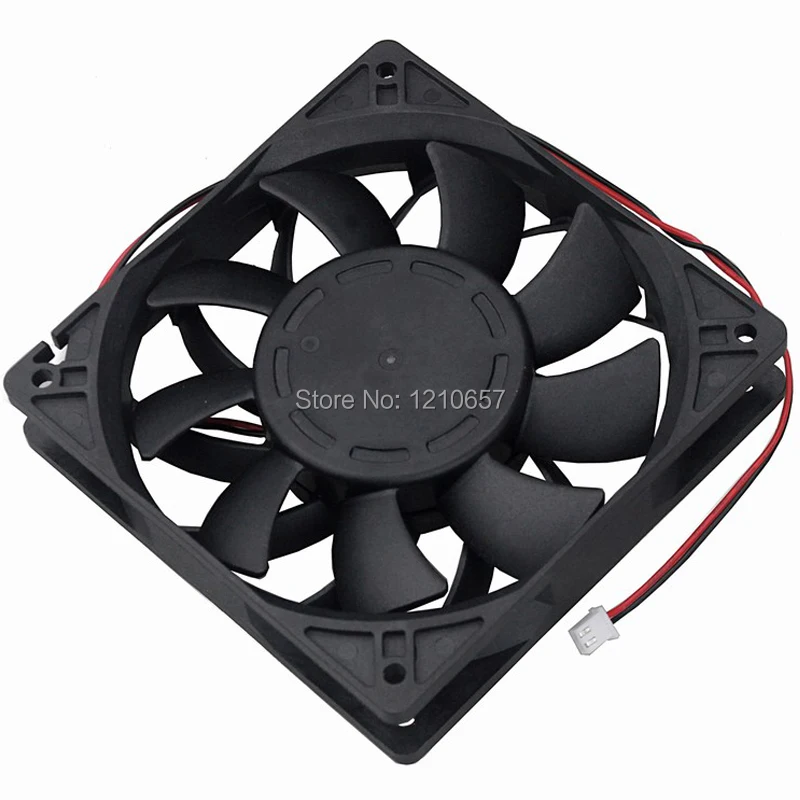 

Gdstime DC 12V Dual Ball 12cm 120mm x 120mm x 25mm Computer Brushless Cooling Cooler Fan 2Pin Large Air Flow