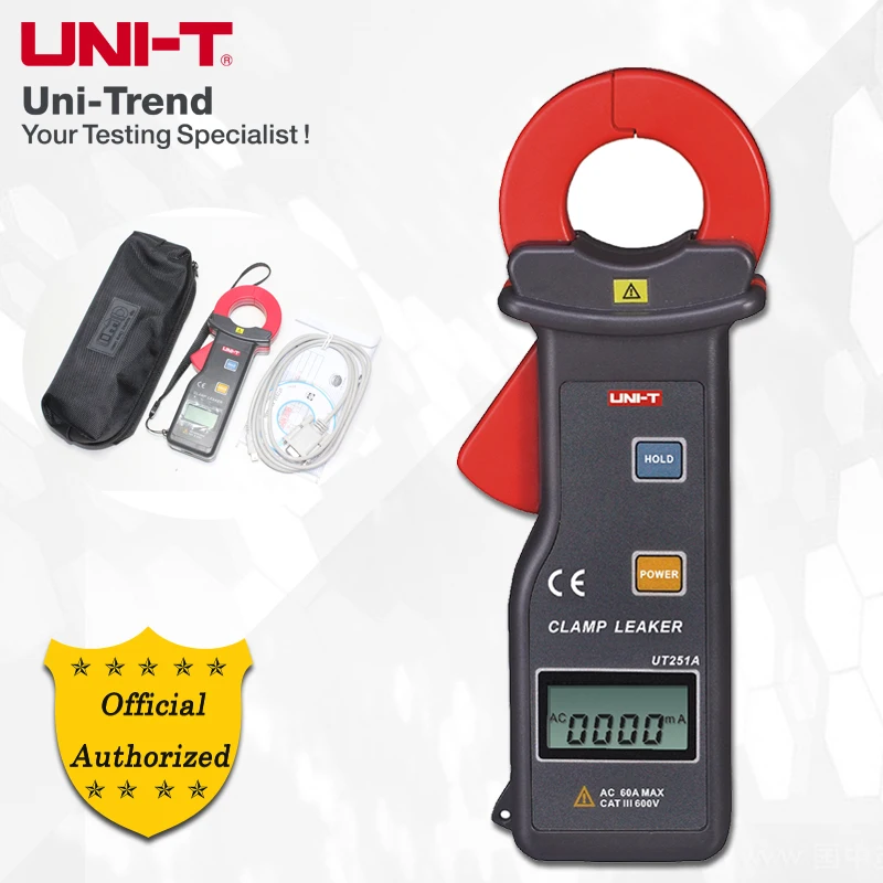 UNI-T UT251A/UT251C High Sensitivity Leakage Current Clamp Meter; RS-232 Data Transmission/Data Storage, Automatic Shutdown