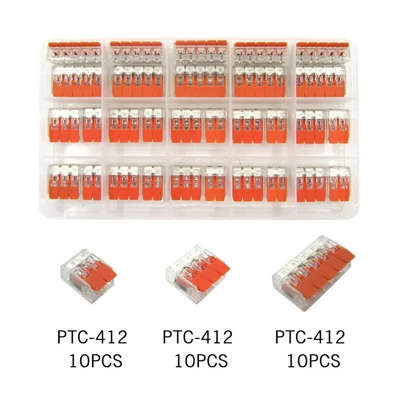 

Тип (30 шт./кор.) Pin-412-415 Универсальный Компактный коннектор для проводки, коннекторы для клемм, коннектор для проводов AWG 28-12