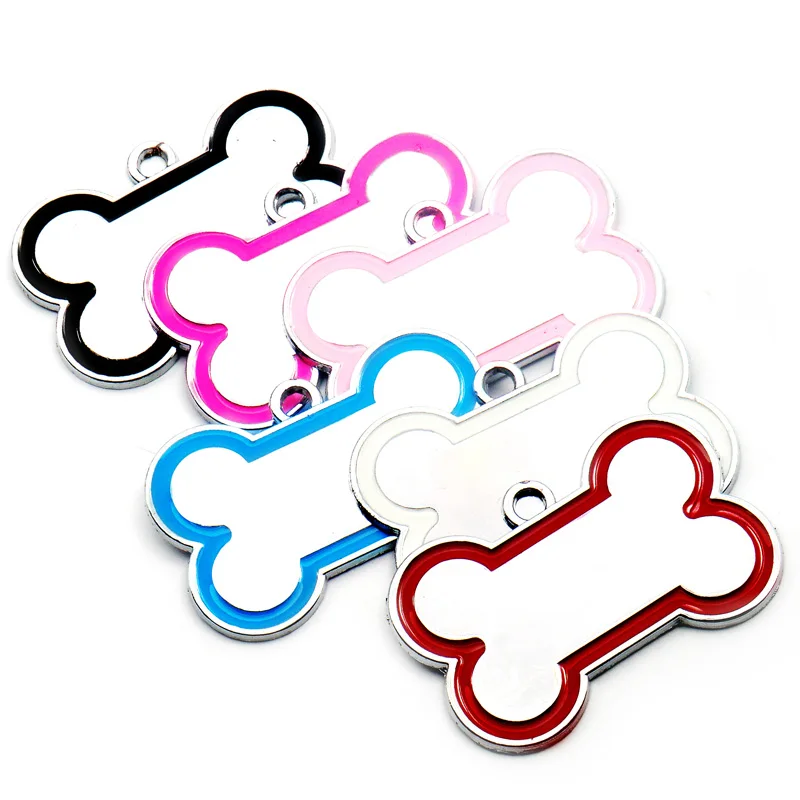 Wholesale 20Pcs Bone Dog ID Tag For Dogs Anti-lost Dog Tag Engraved Pet Name Phone Number ID Tags NamePlate Pendant